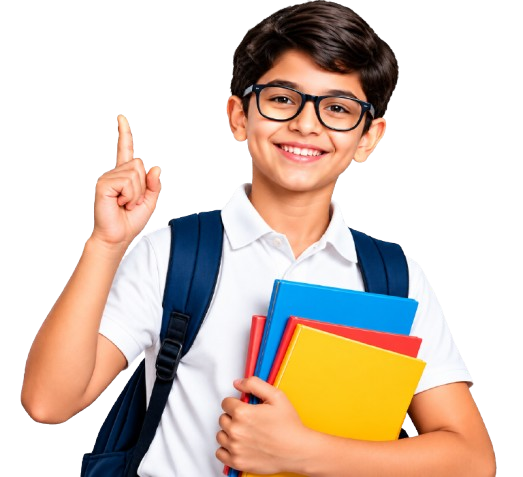 Student holding books